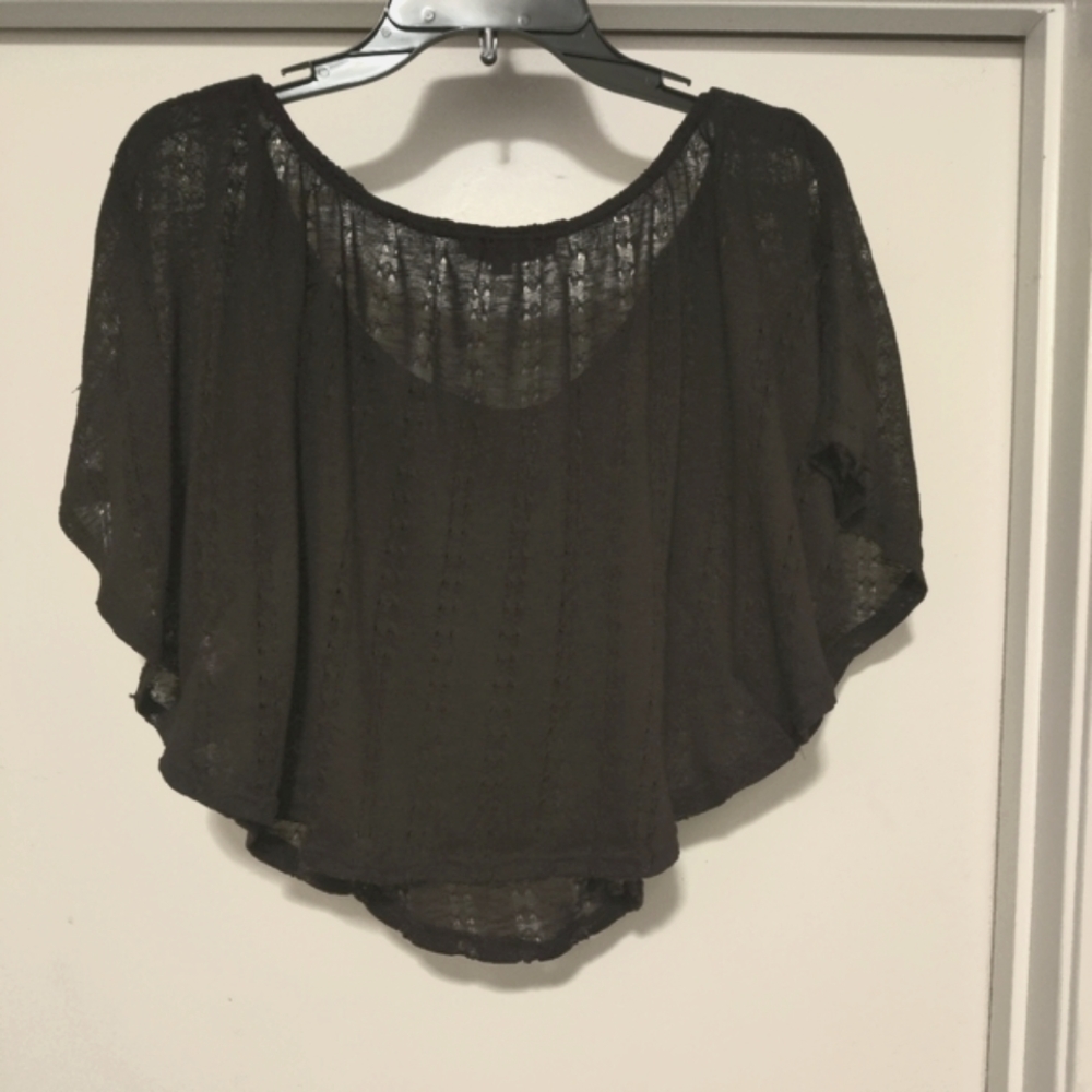 COPY - Large Petite Sheer Black Blouse